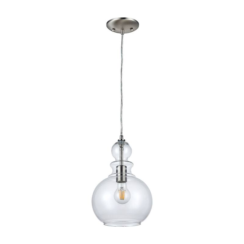 1 LT Pendant with Clear Glass Shade 75W BULB NOT INCLUDE