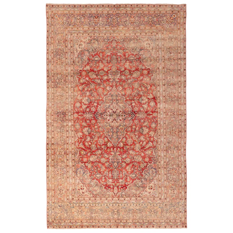 ECARPETGALLERY Hand-knotted Antalya Vintage Red Wool Rug - 8'0 x 12'8