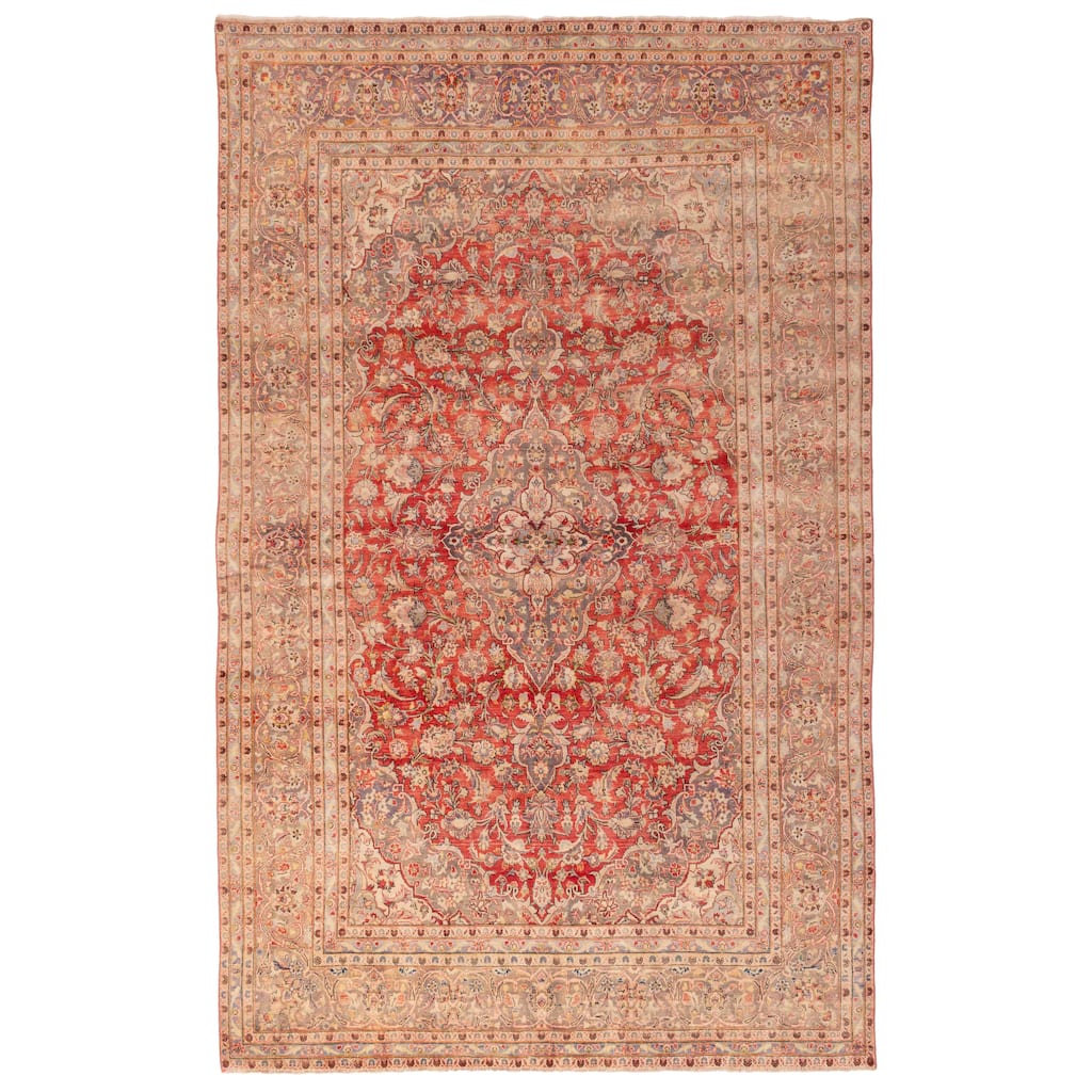 ECARPETGALLERY Hand-knotted Antalya Vintage Red Wool Rug - 8'0 x 12'8