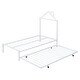 preview thumbnail 146 of 174, Whimsical Metal Platform Bed with House-Shaped Headboard