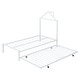 preview thumbnail 5 of 16, White Twin Size Metal Platform Bed with Trundle and House-Shaped Headboard