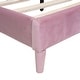 preview thumbnail 29 of 34, Velvet Upholstered Bed with Cloud-Shape Headboard, Wood Platform Bed Frame for Boys Girls Easy Assembly, No Box Spring Needed