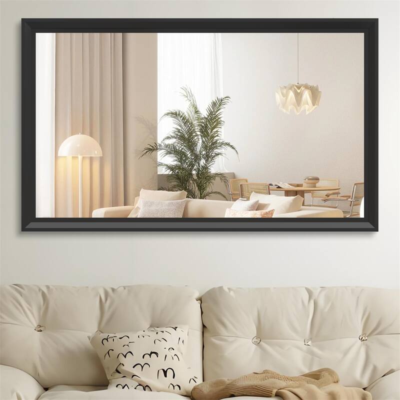 60" x 36" Oversized Rectangle Bathroom Wall Mirror with Aluminum Frame