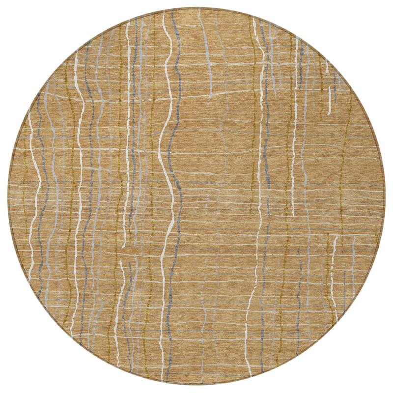 HomeRoots Striped Transitional Rectangle Outdoor Rug