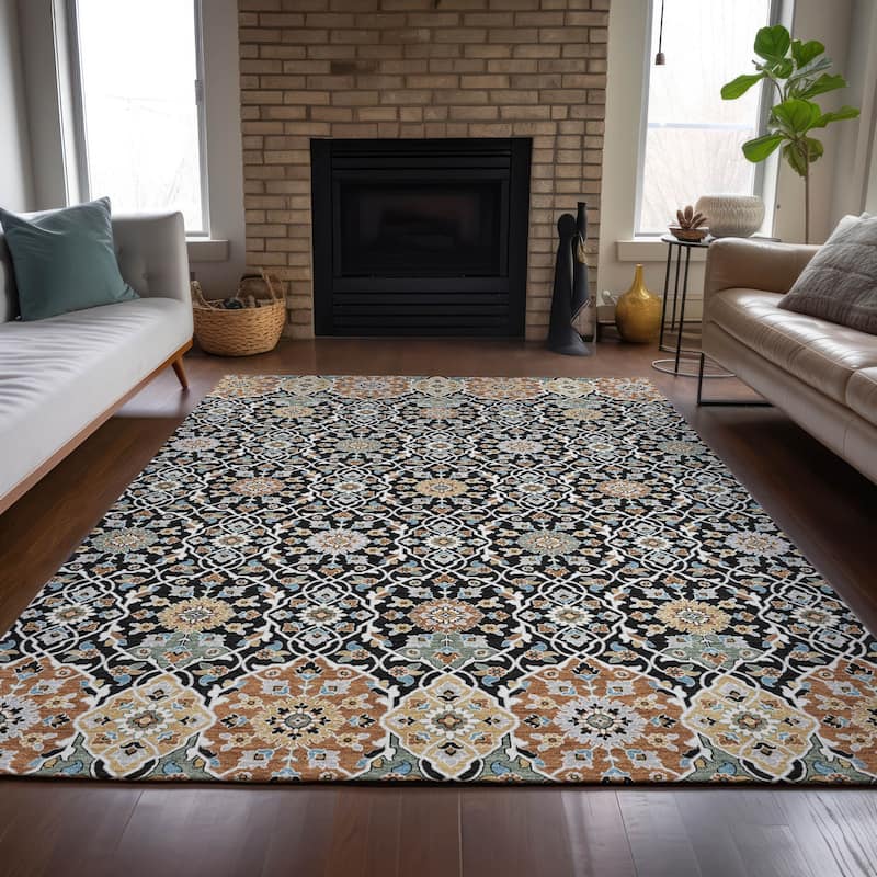 Machine Washable Indoor/Outdoor Traditional Masters Chantille Rug