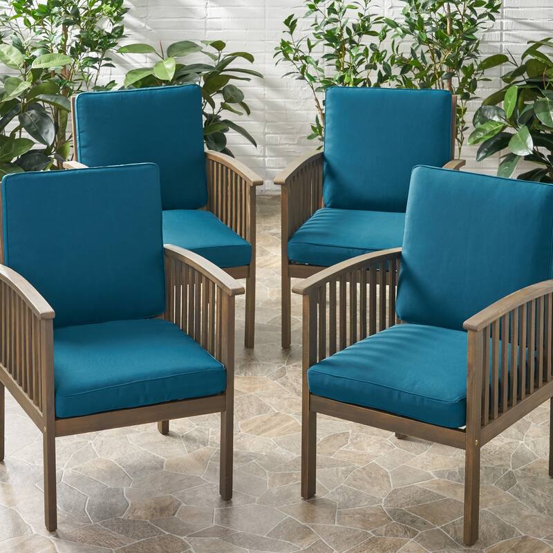 Coesse Outdoor Water Resistant Fabric Club Chair Cushions (Set of 4) by Christopher Knight Home