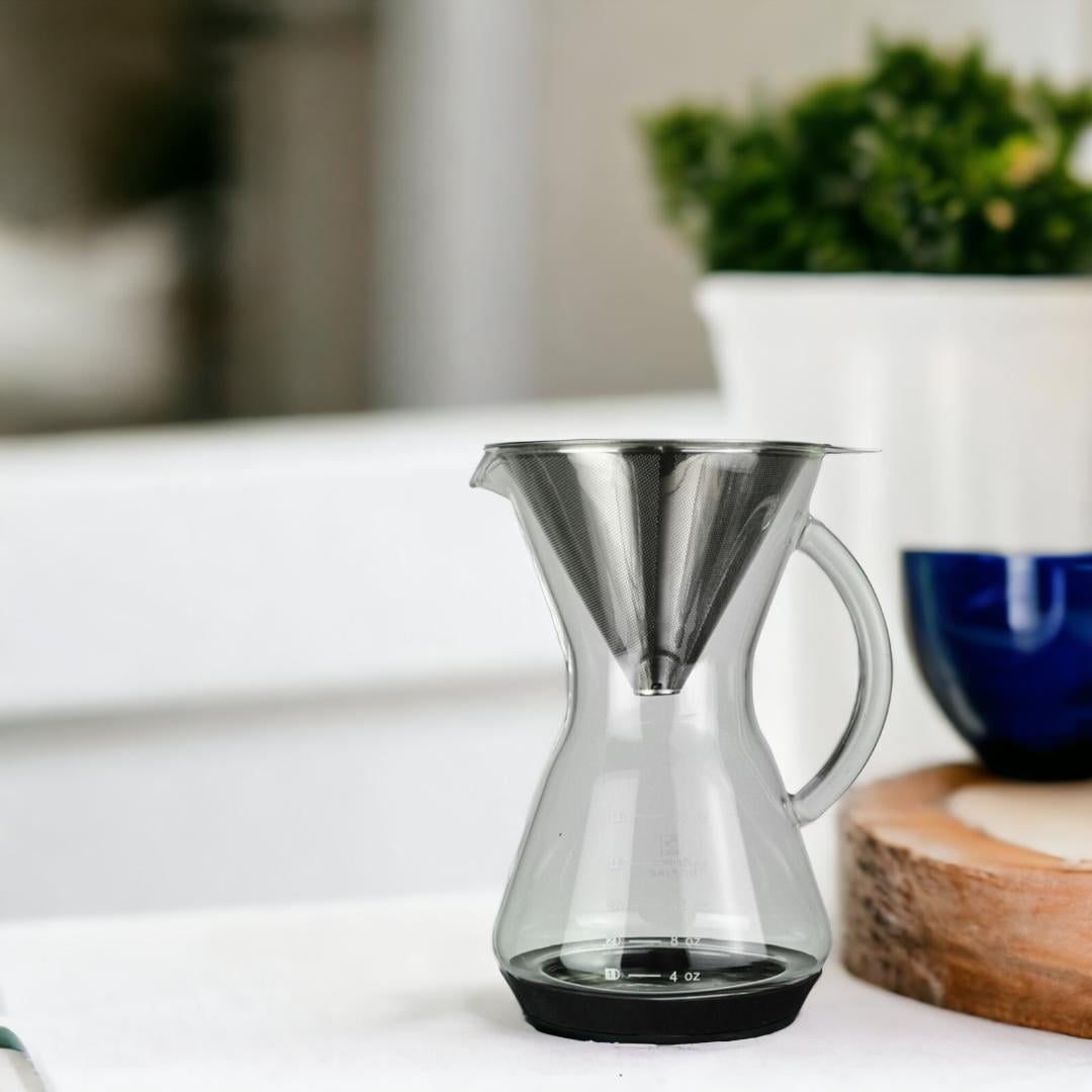 STP Goods Pour Over Coffee Maker Dripper with Stainless Steel Filter 33.8 fl oz