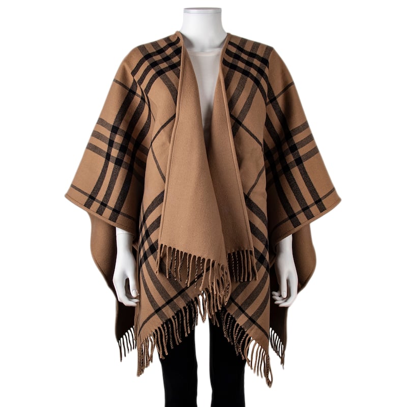 Burberry Giant Check Reversible Wool Cape