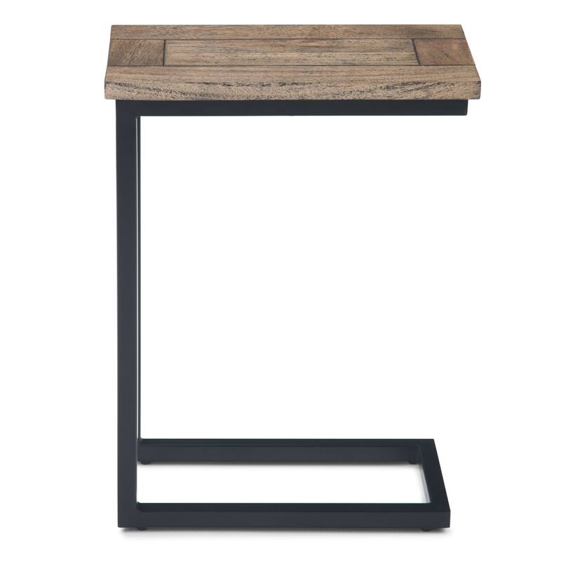 WYNDENHALL Rhonda 18 inch Wide Solid Metal Industrial C Side Table - 18 W x 10 D x 24 H