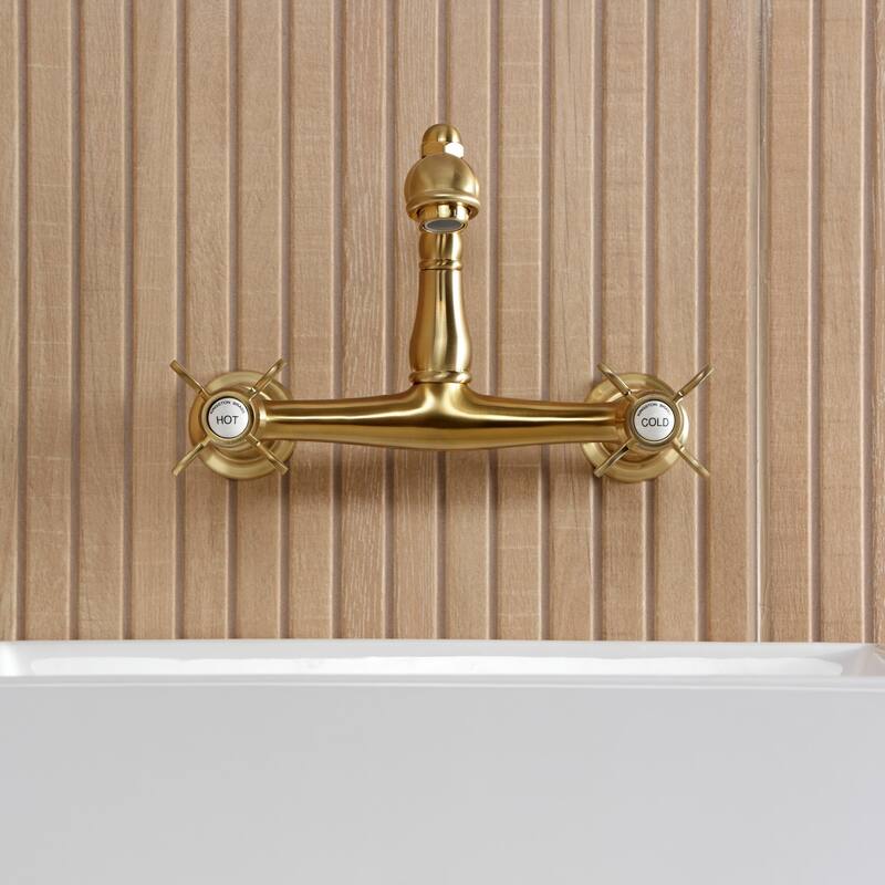 Kingston Brass Essex Two-Handle 2-Hole Wall Mount Bathroom Faucet