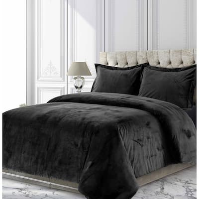 Venice Velvet Oversized Solid Duvet Cover Set