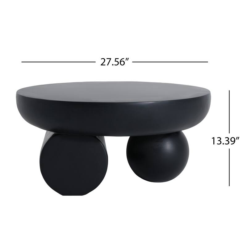 Christopher Knight Home - Obsidian Modern Sculptural Round Coffee Table