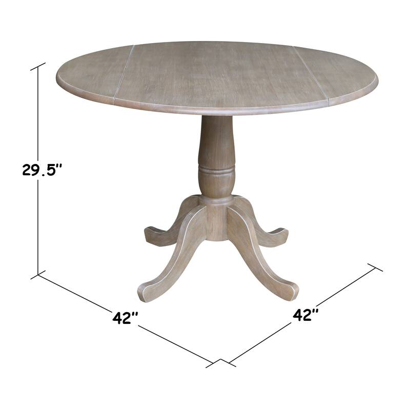 42 in. Round Dual Drop Leaf Dining Table