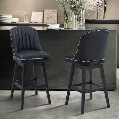 Journey Upholstered Bar or Counter Height Swivel Barstool