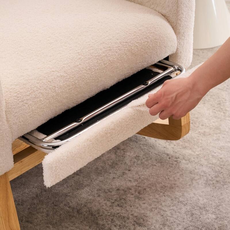 Nursery Rocking Chair - 39.76" Tall with Flip-Down Ottoman