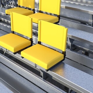 2 Pack 500 lb. Rated Lightweight Stadium Chair-Handle-Padded Seat
