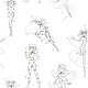 preview thumbnail 1 of 6, Miraculous Ladybug Sketch Charcoal Peel and Stick Wallpaper