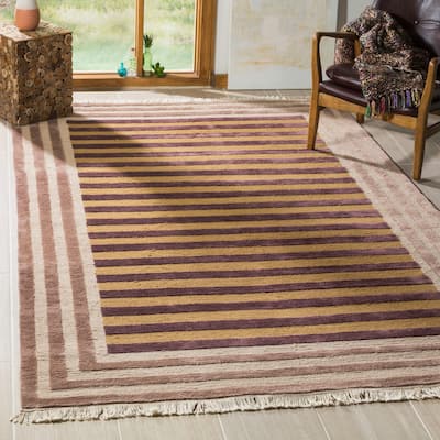 SAFAVIEH Couture Hand-knotted Tibetan Felipina Modern Wool Rug with Fringe