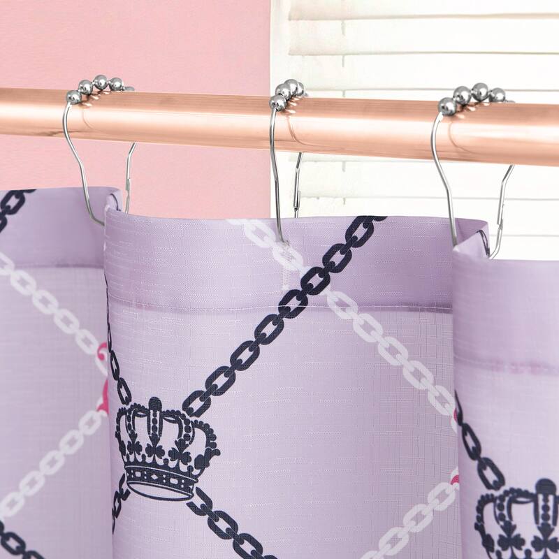 Juicy Couture 13-Piece Shower Curtain and Hooks Set