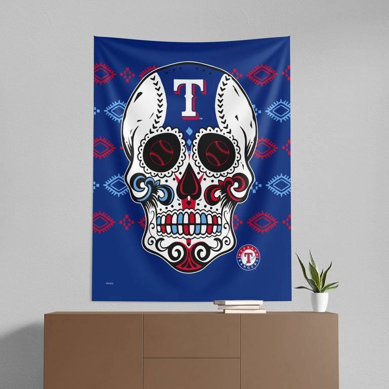 MLB Candy Skull Printed Wall Hanging