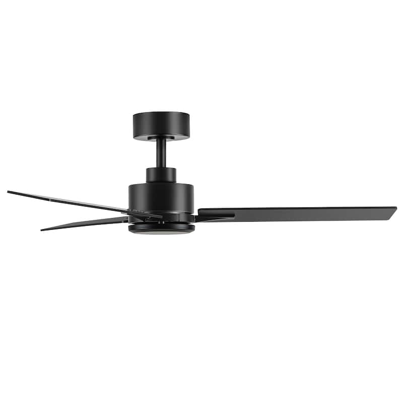 48-in Indoor Black Ceiling Fan with Remote without Light(3-Blade)