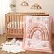 preview thumbnail 1 of 3, The Peanutshell Boho Rainbow 3 Piece Crib Bedding Set for Baby Girls