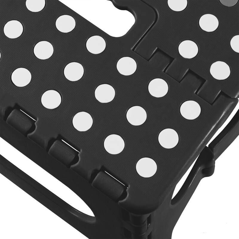 9in Folding Step Stool with Handle Set of 2 for AdultsKids Black - 2 Pack - 9"