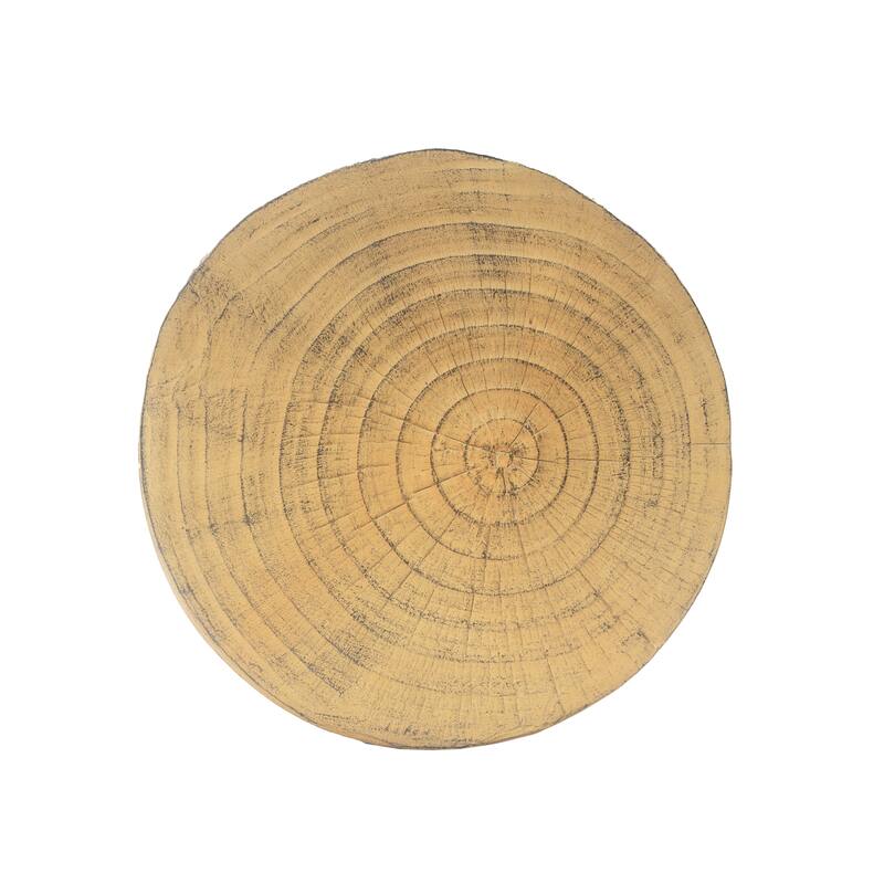 14.5" Modern Round Side Table with Stable Wide Base for Living Room or Bedroom