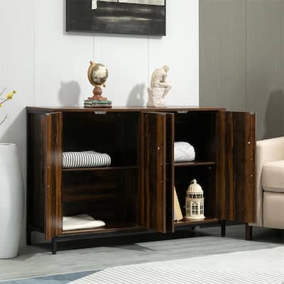 Buffet Cabinet with Doors and Adjustable Shelves