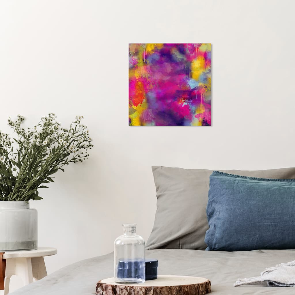 Wynwood Studio Canvas Abstract Amerina Purple and Traditional Wall Art Canvas Print