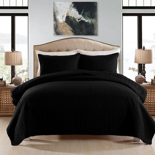Black bedspread deals
