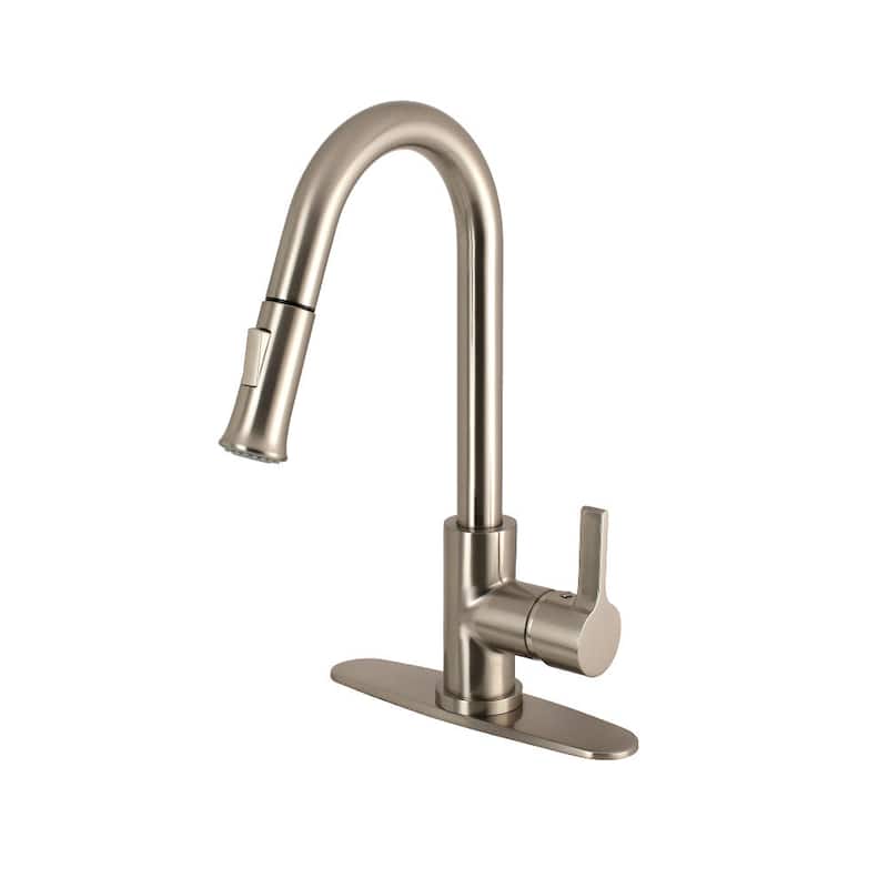 Kingston Brass Continental 1.8 GPM Single Hole Pull Down Kitchen - Brushed Nickel