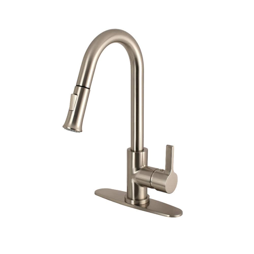 Kingston Brass Continental 1.8 GPM Single Hole Pull Down Kitchen