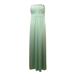 Green Calvin Klein Dresses Find Great Women S Clothing Deals Calvin Klein Women S Beaded Pintucked Jersey Strapless Gown Mint