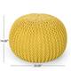 Moro Handcrafted Modern Cotton Pouf by Christopher Knight Home