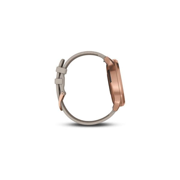 garmin vívomove hr premium rose gold gray suede
