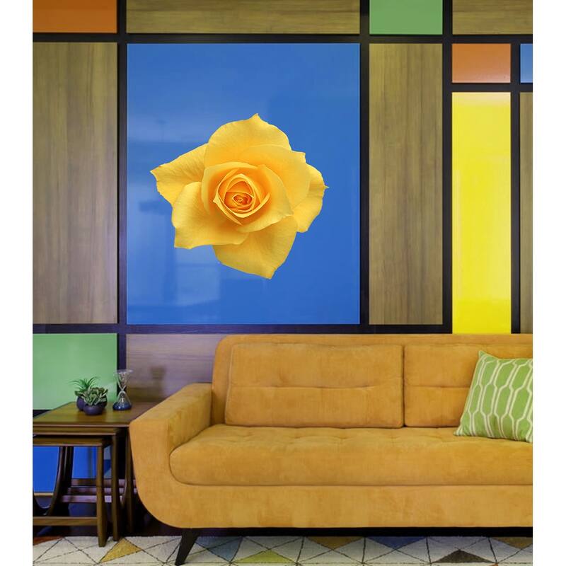 Yellow rose Wall Decal, Yellow rose Wall sticker, Yellow rose wall