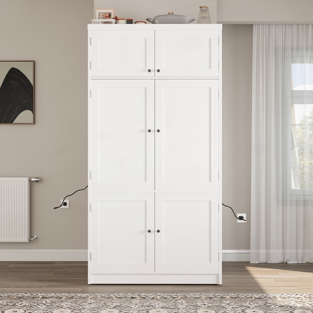 Freestanding Kitchen Pantry Storage Cabinet Cupboard