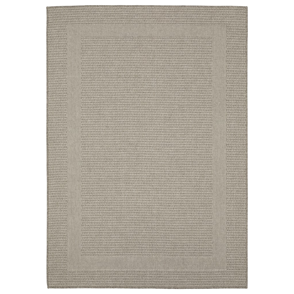 Style Haven Calayan Woven Border Grey Ultimate Performance Area Rug~