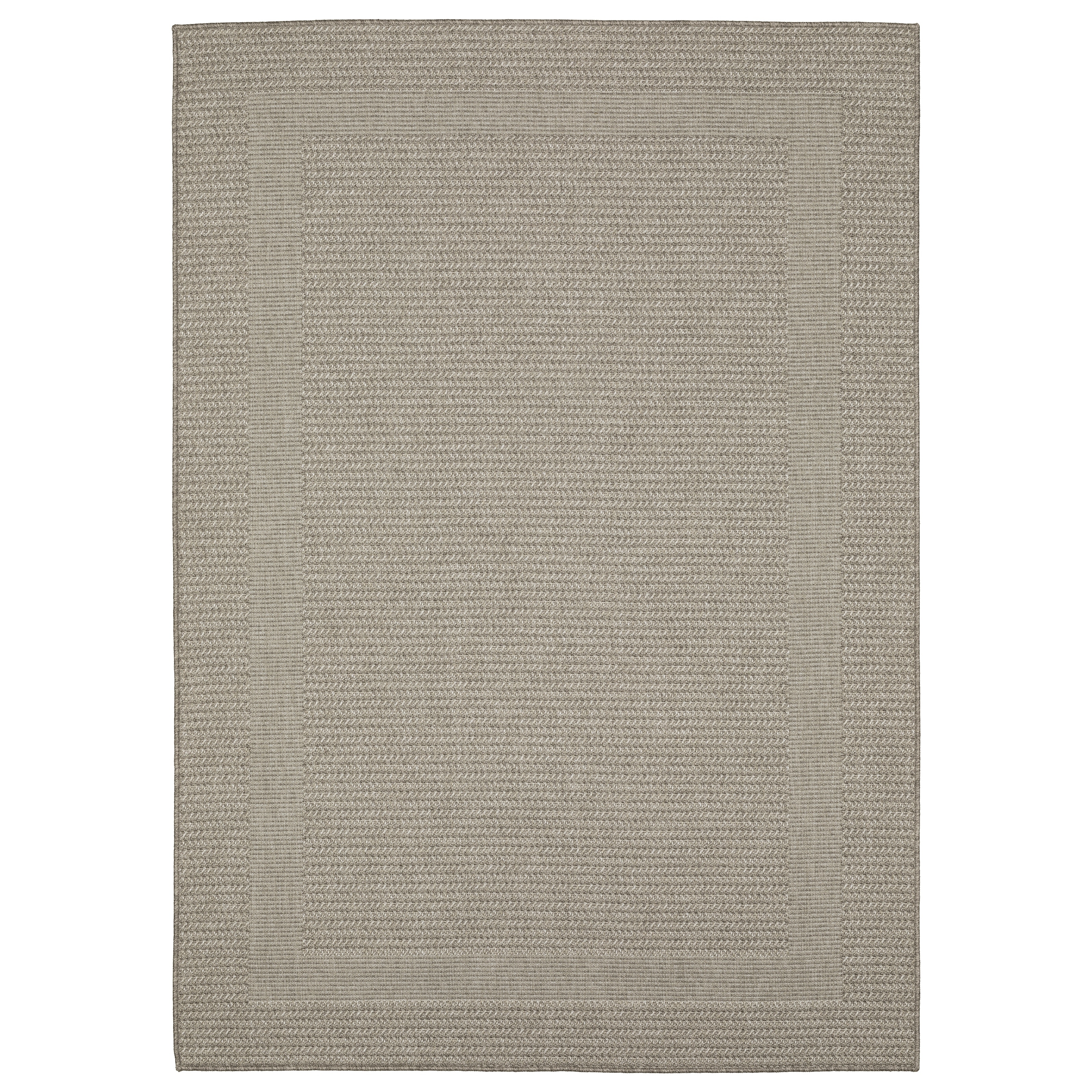 Style Haven Calayan Woven Border Grey Ultimate Performance Area Rug~