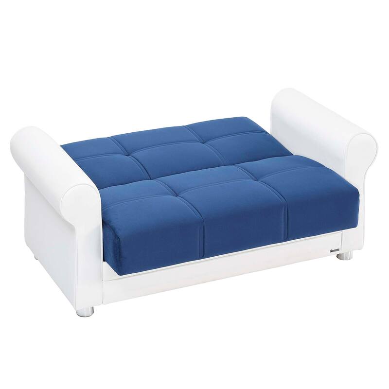 Collection Upholstered Convertible Loveseat With Storage