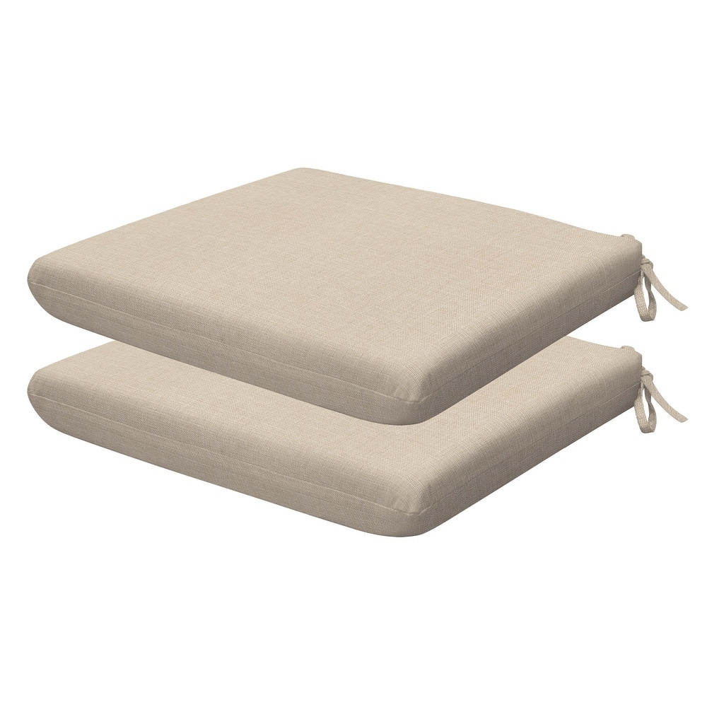 Outdoor Universal Seat Cushion (2-Pack) - 18" wide x 17.5" deep x 2.5" thick