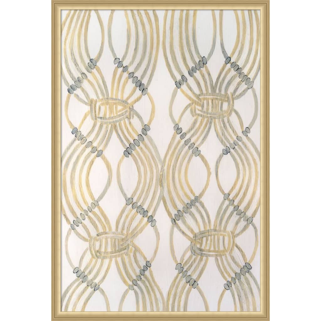 Amanti Art Framed Fabric Pinboard Beaded Veil II by Vanna Lam Printed Bulletin Board - Board Size 24 x 36