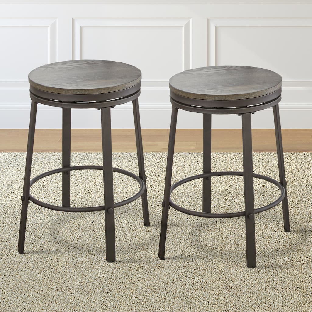 Steve Silver Perry Grey Counter Height Swivel Stool (Set of 2)