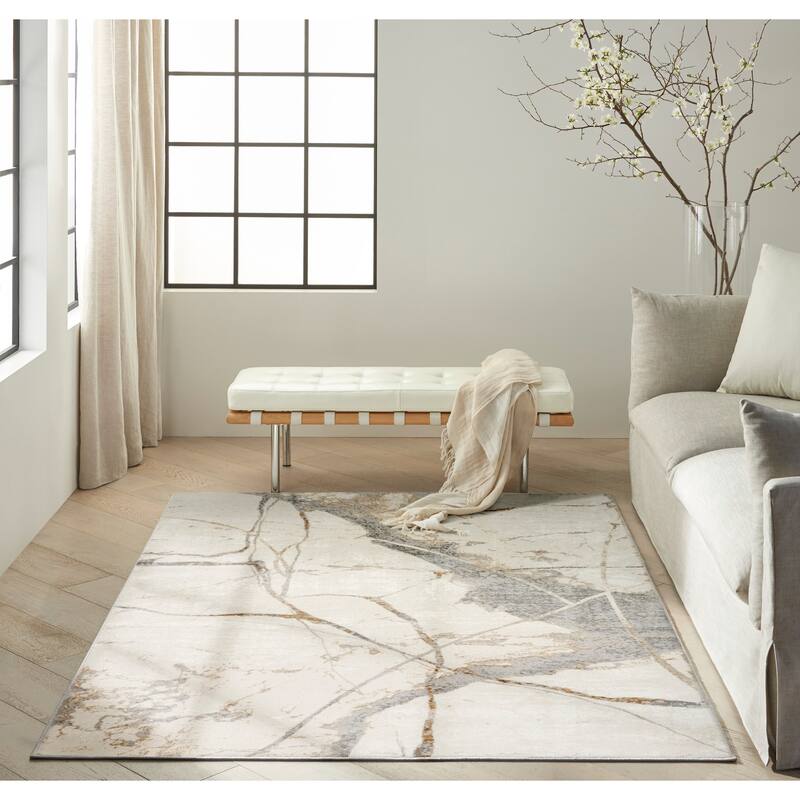 Calvin Klein CK073 Compass Indoor only Cream / Ivory Scandinavian Area Rug