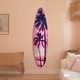 preview thumbnail 7 of 86, American Art Decor Surfboard Plaque Wall Sign 60" x 15" - Palm Surfboard