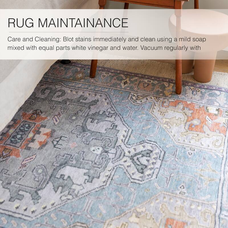 Zenora Machine Washable Medallion Area Rug