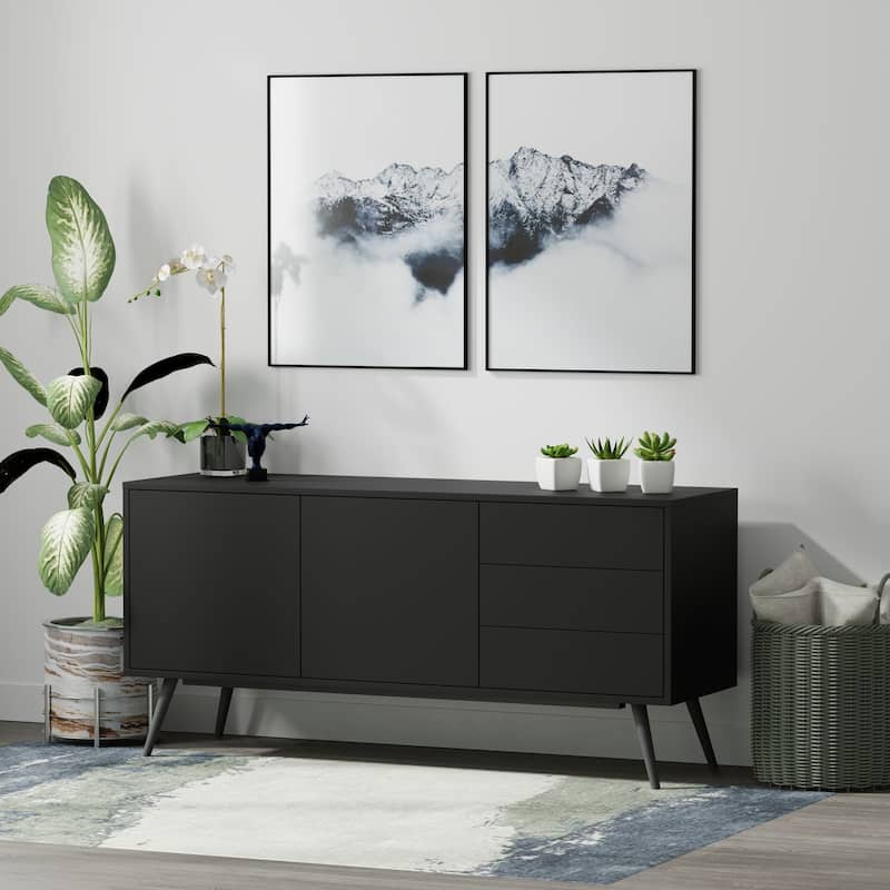 Glenwillow Home Atlas 59" Mid-Century Modern TV Stand Console