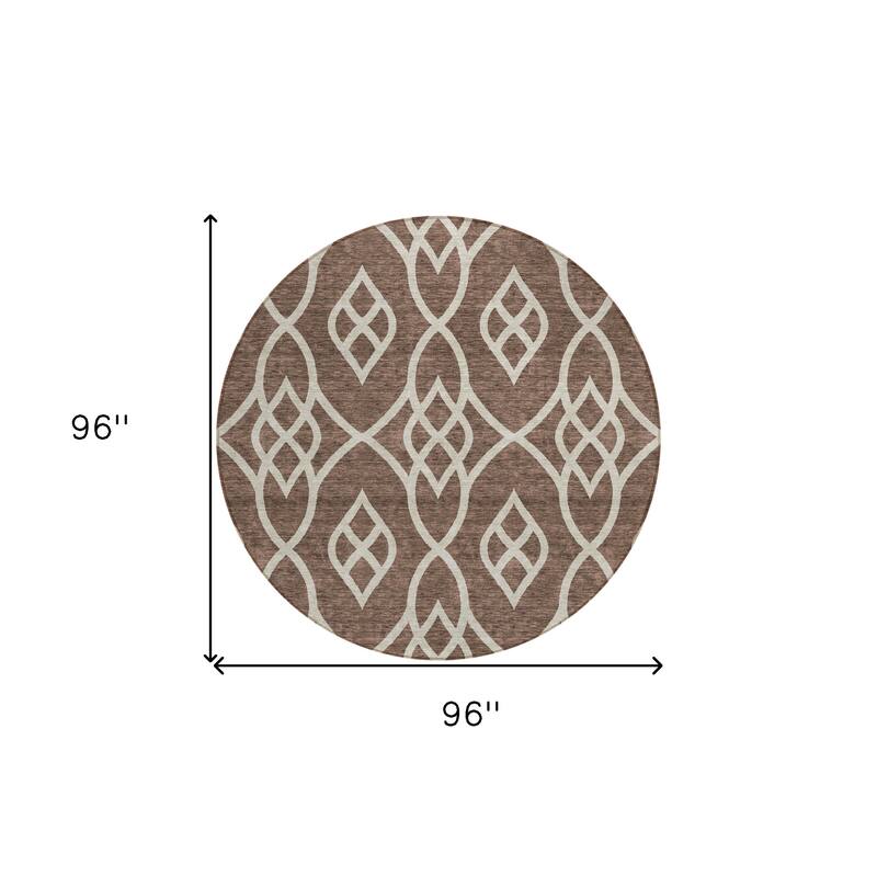HomeRoots Trellis Transitional Rectangle Outdoor Rug