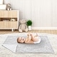 preview thumbnail 3 of 3, Grey Floral Vintage Lace Girl Baby Receiving Security Swaddle Blanket - Gray Luxurious Elegant Princess Boho Shabby Chic Luxury
